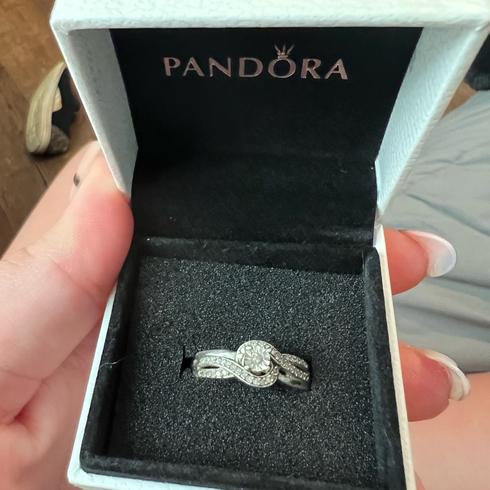 Pandora ring. Pricing cheaper than paid because the engraving on the inside!